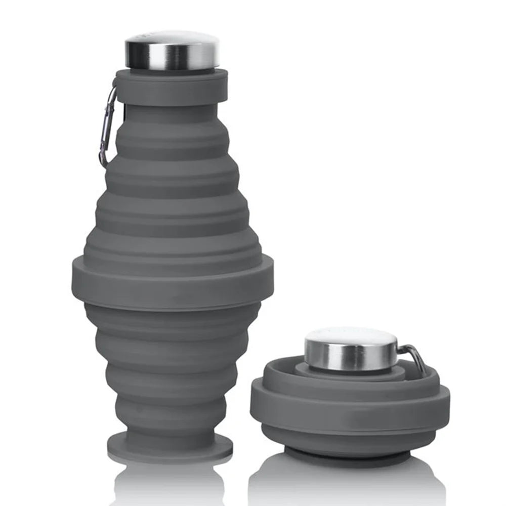 ALOHA Collapsible Water Bottle 23 Oz Lightweight, Reusable, BPA Free Silicone, Foldable Water Bottles for Travel, Gym, Camping, Hiking, Sports, Portable, Leak Proof