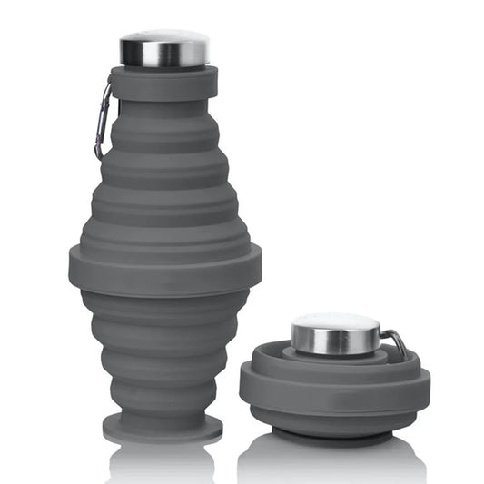 ALOHA Collapsible Water Bottle 23 Oz Lightweight, Reusable, BPA Free Silicone, Foldable Water Bottles for Travel, Gym, Camping, Hiking, Sports, Portable, Leak Proof